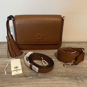 Tory Burch Thea Web Flap Crosssbody Bag